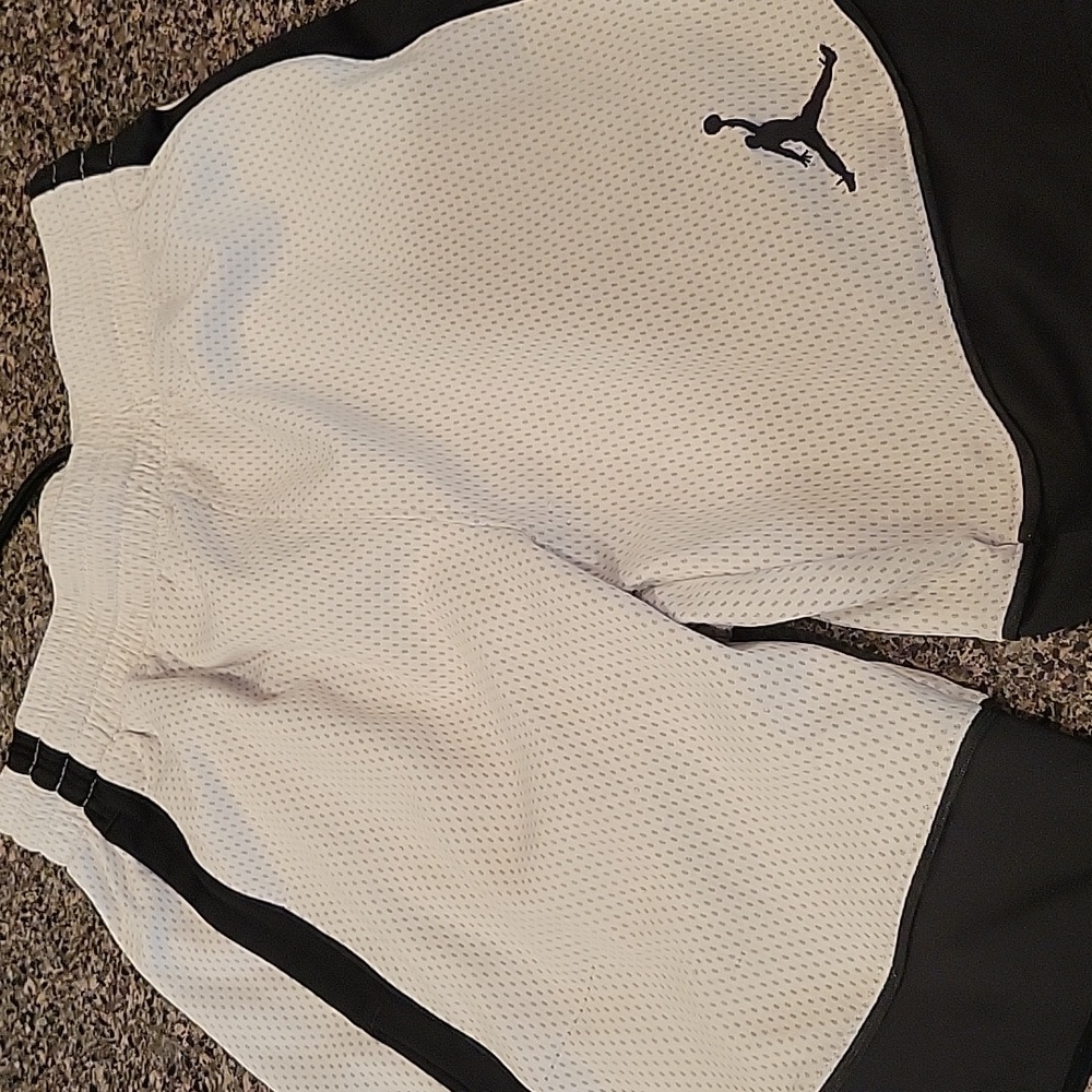 Jordan Kids White and Black Shorts